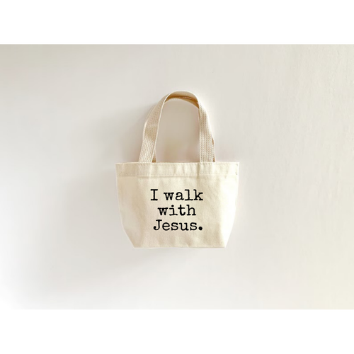 I Walk With Jesus Toddler Mini Tote Bag