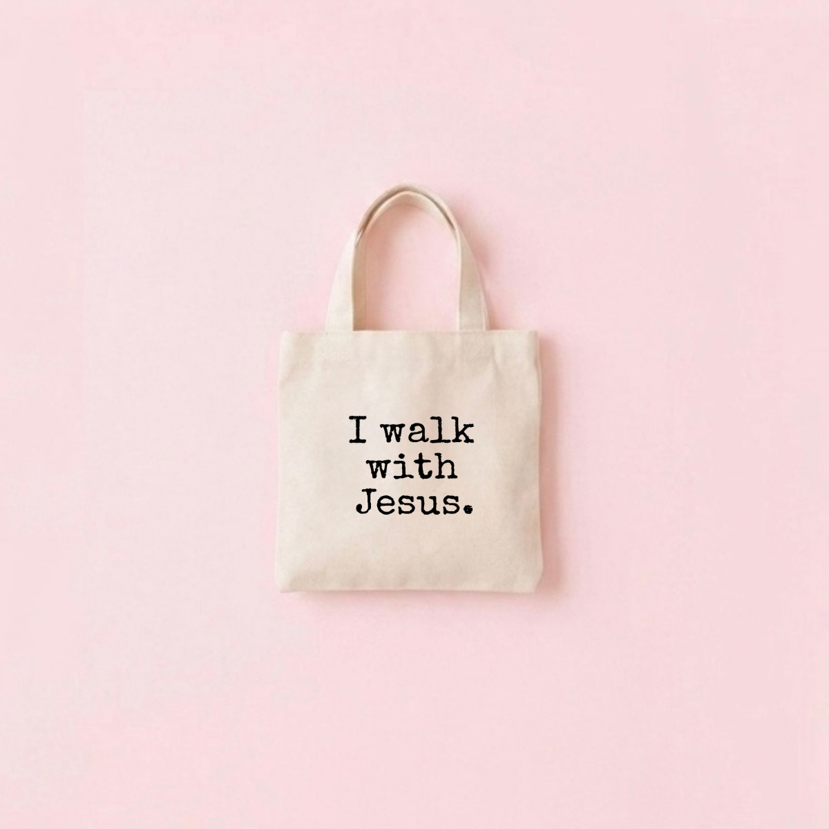 I Walk With Jesus Toddler Mini Tote Bag