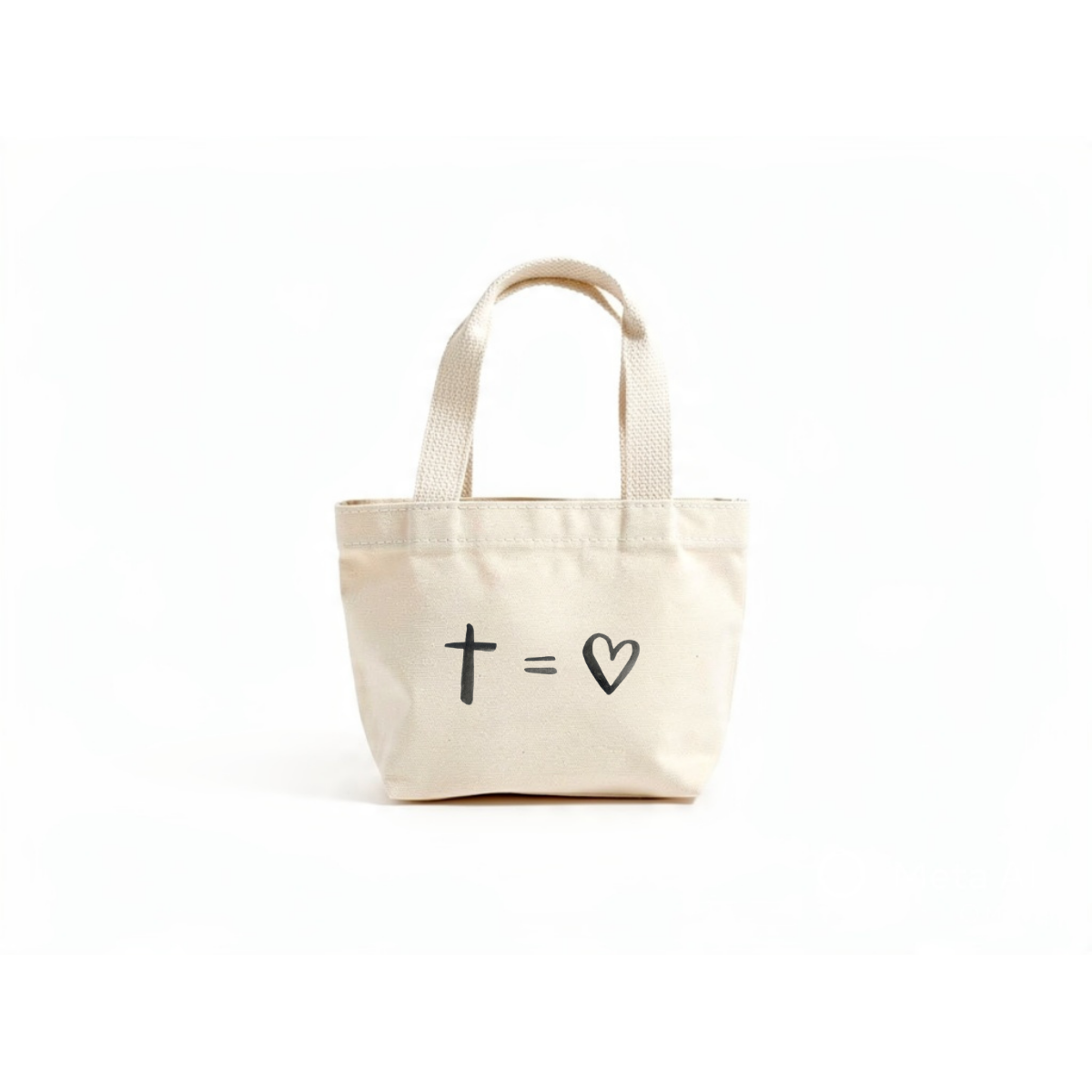 Cross = Love Toddler Mini Tote Bag