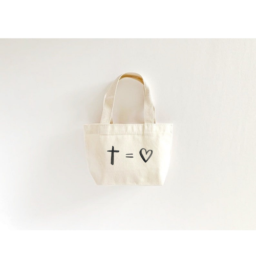 Cross = Love Toddler Mini Tote Bag
