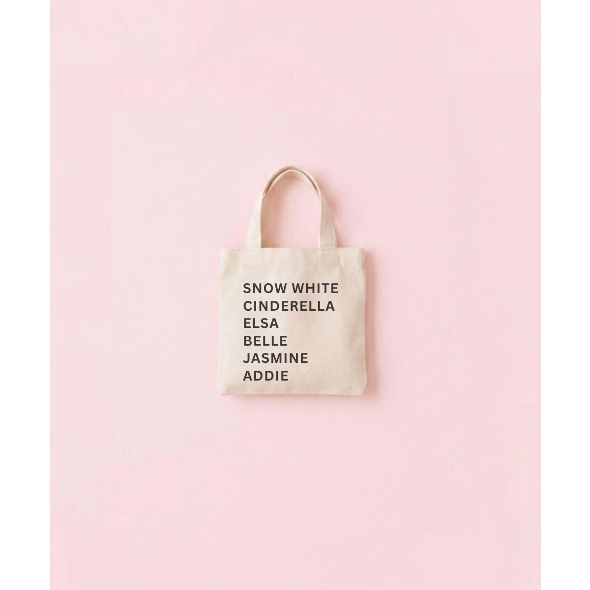 Personalized Princess Name Mini Tote Bag
